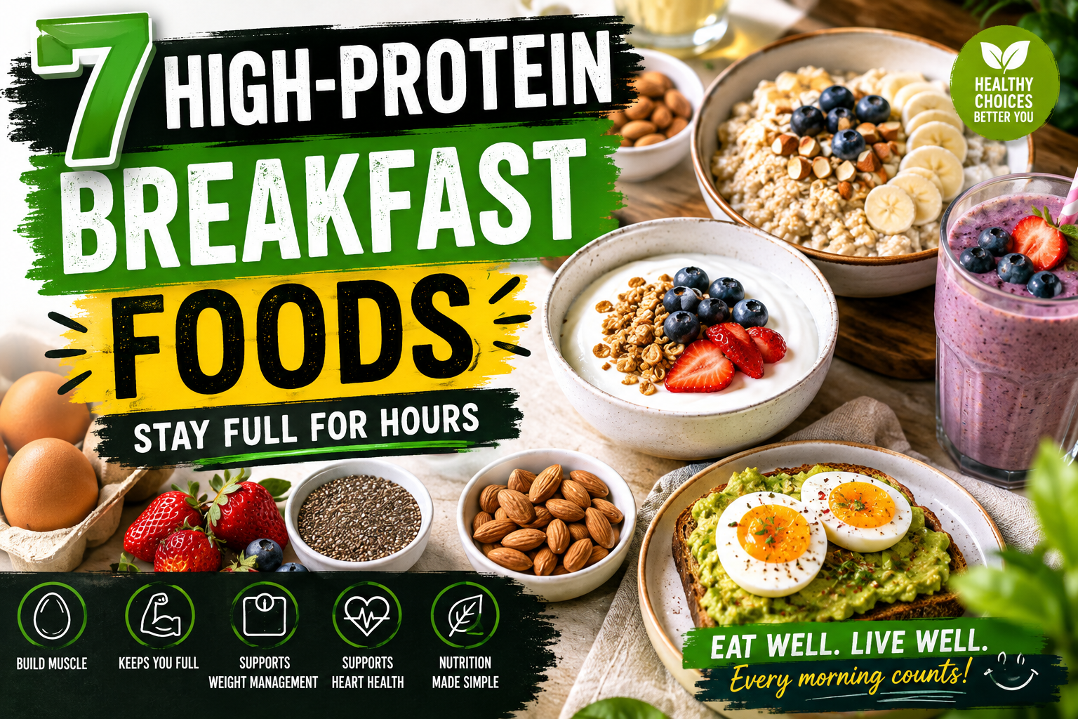 7 High-Protein Breakfast Foods That Can Keep You Full for Hours