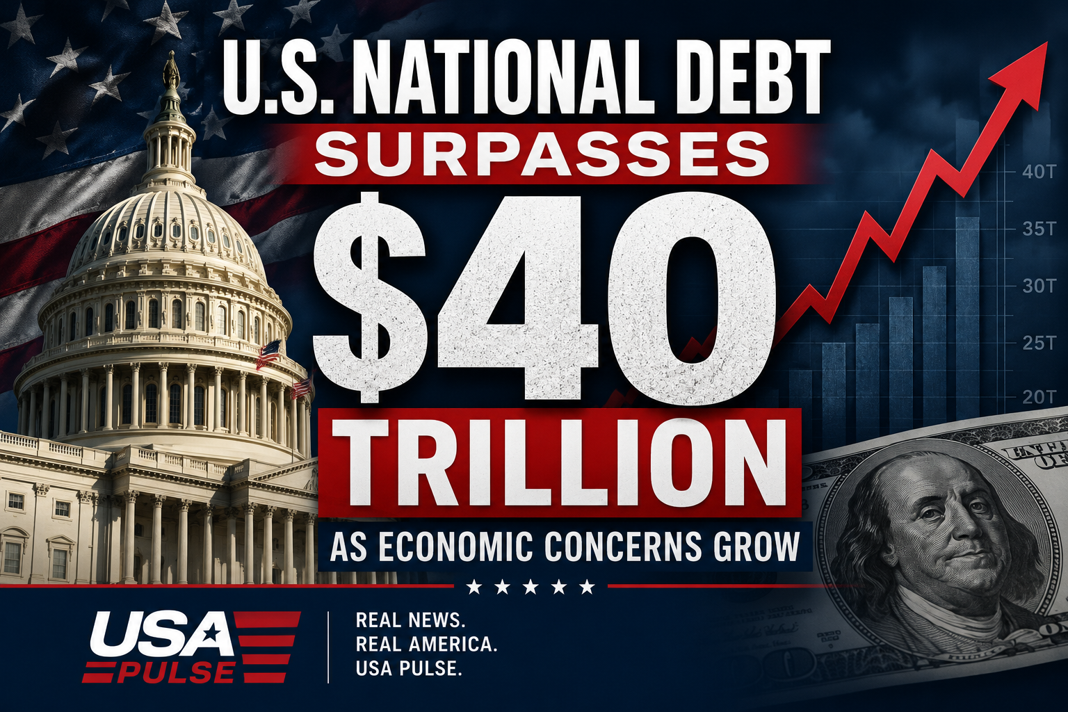 U.S. National Debt Surpasses $40 Trillion as Economic Concerns Grow