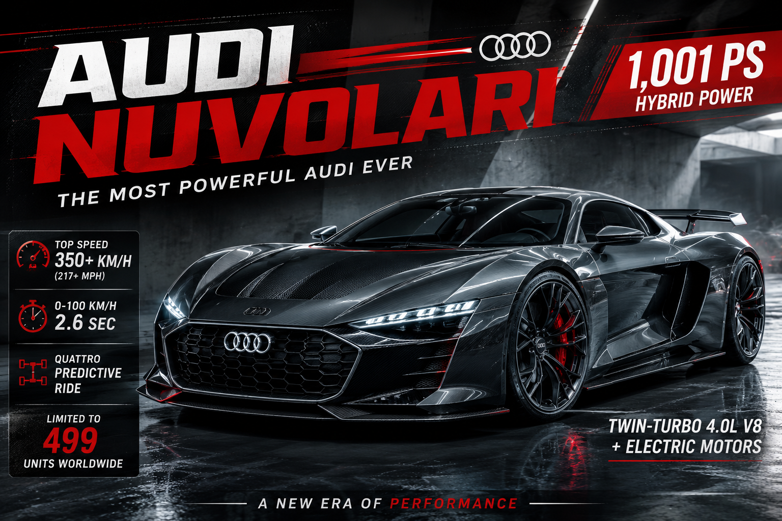 Audi Nuvolari Arrives With 1,001 PS — The Most Powerful Audi Ever Built