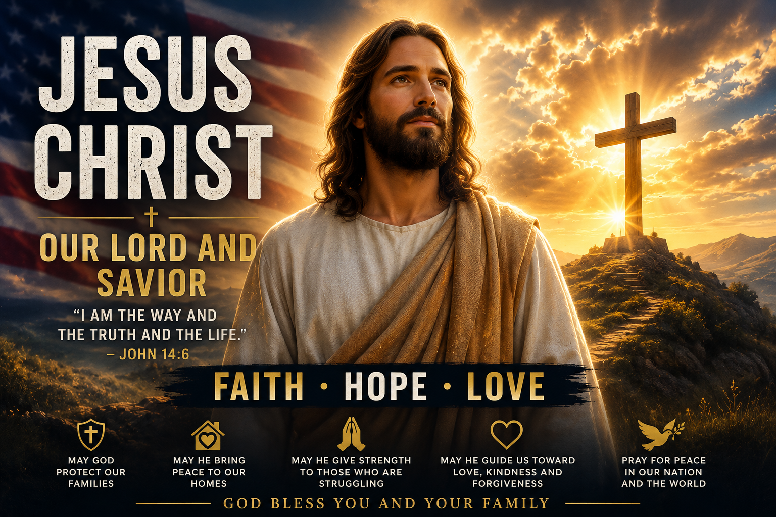 Jesus Christ: A Message of Faith, Hope and Love in Difficult Times