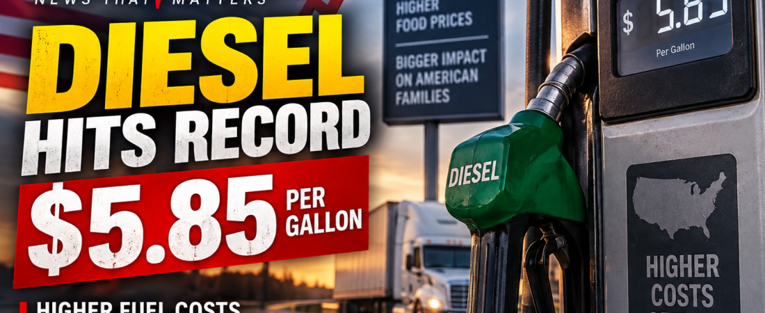🇺🇸 U.S. Diesel Prices Hit Record High, Raising Fears of Higher Prices Across America