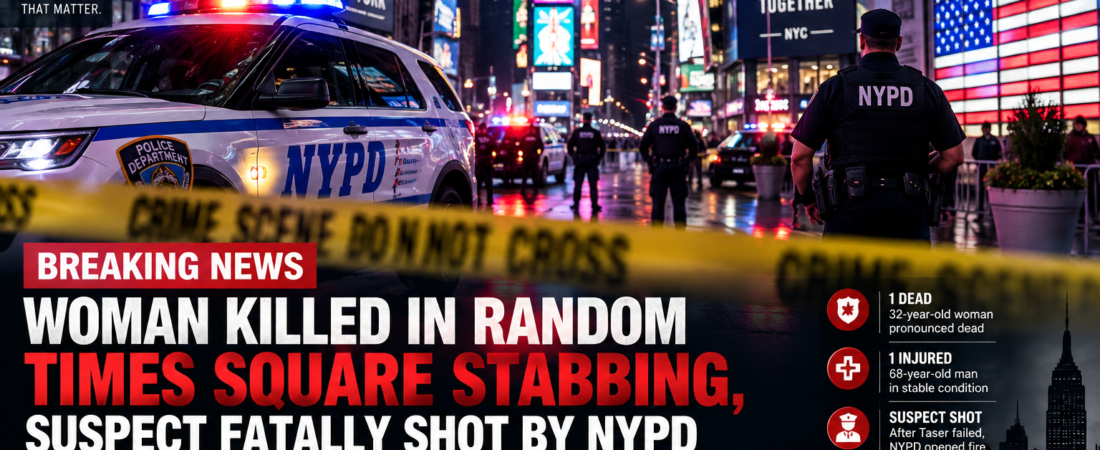 BREAKING: Woman Killed in Random Times Square Stabbing, Suspect Fatally Shot by NYPD