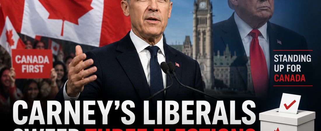 Carney’s Liberals Sweep Three Elections as Canadian Voters Back His Stand Against Trump