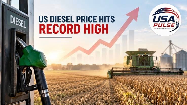 Suggested headline: Record Diesel Prices Squeeze U.S. Farmers — Americans Could Soon Feel It at the Grocery Store