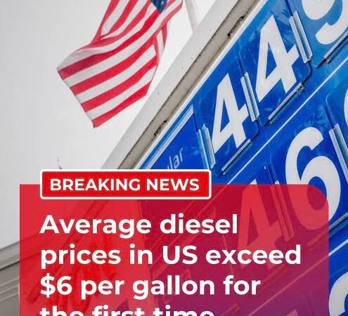 U.S. Diesel Breaks $6 as Iran War Pushes Oil Above $100