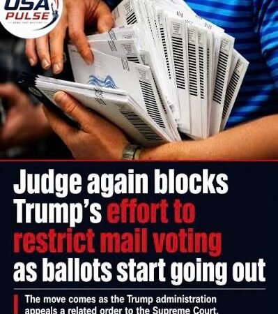 Second Federal Judge Blocks Trump Mail-In Ballot Order as Supreme Court Prepares to Weigh In
