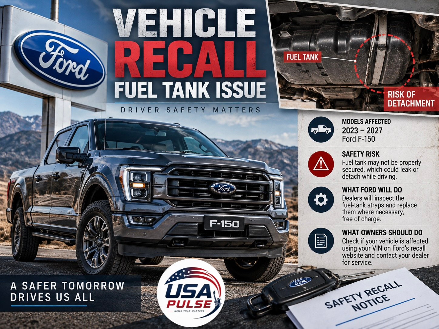Ford Recalls More Than 223,000 Vehicles in U.S. Over Fuel Tank Safety Issue